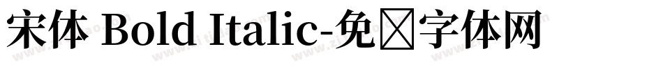 宋体 Bold Italic字体转换